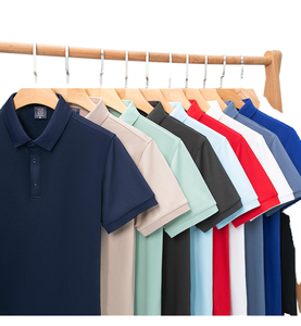 Vente en gros T-shirts de golf à séchage rapide en polyester blanc uni, doux au toucher, avec impression de logo personnalisé, T-shirt polo design pour hommes - Product Image 1