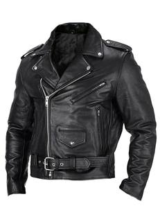 Veste en cuir PU pour homme 2026, coupe ajustée, col montant, anti-vent, style motard, avec fermeture éclair - Product Image 1