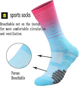 Chaussettes de compression de performance d'équipage athlétique 2025 pour le basket-ball et l'entraînement sportif à coussin épais pour le printemps - Product Image 5