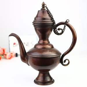 Jarra Surahi de latón alto para decoración de suelo o entrada - Product Image 1