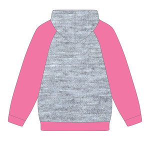 Sudadera con Capucha y Mangas Raglán Heather Grey Soror, para Mujeres de Hermandad Griega, Color Rosa Verde, Estilo Universitario, Informal, para Invierno, con Insignia Frontal - Product Image 6