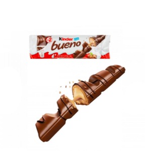 Barra de Chocolate con Leche Kinder Bueno, Oblea Crujiente con Crema de Avellanas, Delicioso Snack Dulce, Perfecto para la Escuela u Oficina - Product Image 5