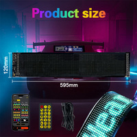 Pantalla LED programable dinámica para coche de 120*595 mm, ojos LED RGB, luz LED de ojo de diablo para ventana de coche SUV