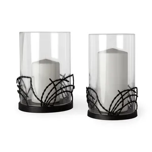 High Quality <b>leaf</b> Designed Candle Holder (Black) - Product Image 1