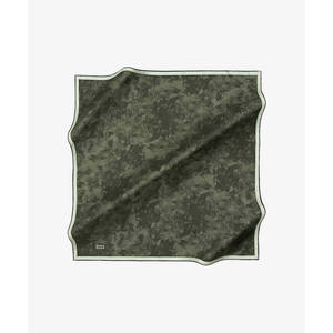 ผ้าพันคอผ้าไหมซาตินสีกากีวินเทจลายจุด - Product Image 2