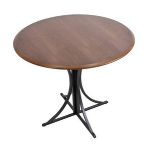 Table basse carrée de conception standard avec plateau en faux béton et base en fer, pour intérieur et extérieur, bistro, café, restaurant, mobilier commercial en vente - Product Image 5
