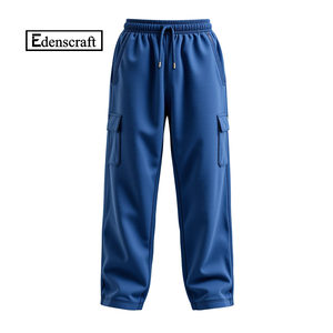 Vente en gros de pantalons de survêtement baggy YLS personnalisés nouveau style de vêtements de rue pour hommes en coton brossé respirant à séchage rapide vierge d'entraînement OEM solide - Product Image 3
