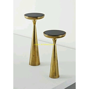 Table d'appoint en aluminium martelé avec socle de designer Table basse ronde pour salon, chambre, salon et décoration d'hôtel - Product Image 5