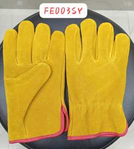 Gants en cuir de vachette de sécurité industrielle conçus pour une utilisation intensive pour les hommes et les femmes utilisés comme gants de conduite et polyvalents - Product Image 2