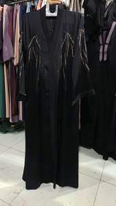 Ropa musulmana tradicional de mujer modesta elegante islámica trabajo manual brillante estilo Abaya Dubai-accesorio incluido - Product Image 2