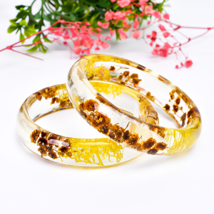 Bracelets en résine faits à la main, bijoux de mode personnalisés pour femmes, vente en gros, forme ronde de luxe, artisanat durable - Product Image 1