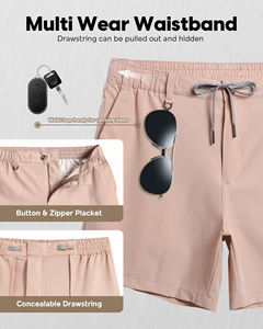 Pantalones Cortos Deportivos de Cintura Media, Shorts Deportivos de Secado Rápido de Doble Capa, de Encaje, Informales, Sólidos, Unisex, para Hombre - Product Image 3