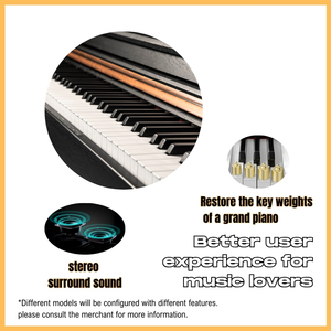 Piano électronique <span class=keywords><strong>Roland</strong></span> avec 88 touches en caoutchouc lourd, instrument de musique éducatif, couleur noire - Product Image 3
