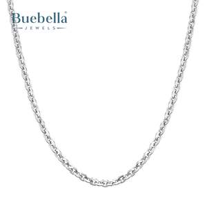 Venta caliente 925 Plata y 14K Chapado en oro Cadena de cable de 3mm Collares de moissanita para hombres Premium - Product Image 3