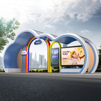 Abri de bus moderne avec écran numérique couleur haute luminosité, panneau LED en aluminium pour station de bus, boîte lumineuse solaire personnalisée avec WIFI