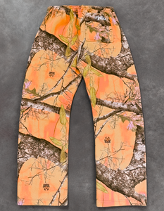 Y2K hommes Streetwear pantalons de survêtement personnalisé arbre imprimé surdimensionné taille moyenne poids lourd coton Joggers coupe ample cordon pantalon - Product Image 1