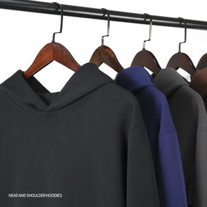 Estilo americano Heavyweight 460gsm Sudadera Oversize Drop Shoulder Pullover Hoodie Custom Fleece Cotton Men Hoodies - Product Image 3