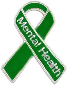 Màu xanh lá cây Ribbon nhận thức Pin cho Bại Não Bệnh tăng nhãn áp sức khỏe Tâm thần Trâm Pin rối loạn lưỡng cực ung thư Ribbon men Pin huy hiệu - Product Image 4