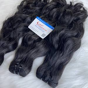 Prix de gros brut 100% paquets de cheveux vierges humains extensions de cheveux de trame de vague d'eau de l'usine du Vietnam - Product Image 5