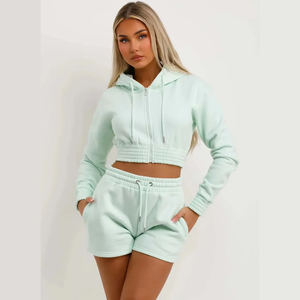 ชุดวอร์มกันลมแบบสตรีทแวร์สำหรับฤดูร้อน น้ำหนักเบา แบบสองชิ้น กันน้ำ ล้างสีแบบแอซิด กลับด้านได้ คุณภาพสูง - Product Image 1