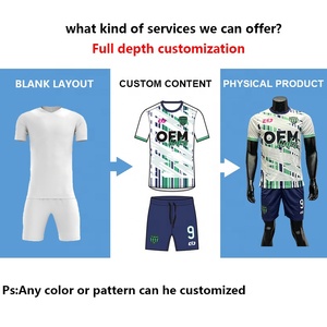 Uniformes de Fútbol Personalizados para Clubes, Camisetas de Manga Corta 100% Poliéster, Colores y Logotipo Personalizados, Kit de Uniforme de Alta Calidad - Product Image 2