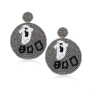 Embellished Beaded Earrings Handmade Seed Bead Embroidery <b>Pearl</b> Sequin Rhinestone <b>Jewelry</b> Colorful Statement Accessories Unique - Product Image 5