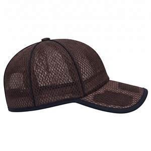Gorra Trucker de Malla Marrón de 6 Paneles Unisex Transpirable Casual al por Mayor con Logotipo Personalizado de Alta Calidad OEM ODM Bajo MOQ Gorra de Béisbol - Product Image 4