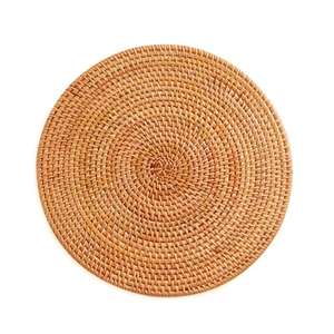 แผ่นรองจานหวายทรงกลมทนความร้อน สำหรับตกแต่งเคาน์เตอร์ครัว ราคาขายส่งจากเวียดนาม - Product Image 1