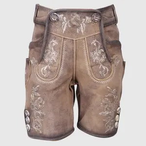 Short en daim véritable pour homme, vêtement en cuir, nouvelle collection - Product Image 1