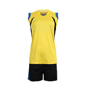 Uniforme de volley-ball à sublimation personnalisée 100% polyester dernière conception avec ensembles imprimés - Product Image 1