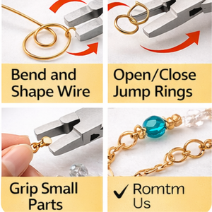 Pince à bec plat de haute qualité de 4 pouces (100 mm) en acier inoxydable, taille personnalisable avec poignée en PVC pour le cintrage de fils et les loisirs créatifs - Product Image 6