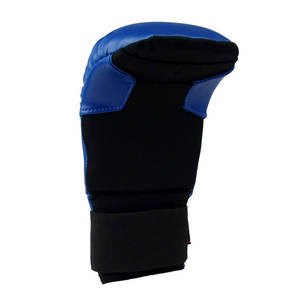 Gants de karaté bleus, mitaines de karaté pour l'entraînement et le combat, cuir PU durable, protections pour les mains d'arts martiaux avec poignet élastique - Product Image 4