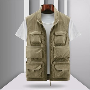 Nuevos chalecos de secado rápido de malla para exteriores de verano para hombre, chalecos finos, chaquetas sin mangas para escalada, chaleco para hombre/bolsillo 5 dimensiones - Product Image 5