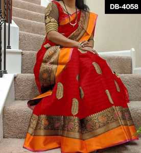 Vêtements ethniques tendance Khadi, vêtements de mariage en coton imprimé, sarouel avec Blouse fantaisie, pièces pour occasions spatiales, vêtements de travail de tissage - Product Image 6