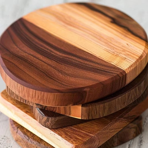 ARTISANS Ensemble de sous-verres en résine époxy de qualité avec effet océan Dessous de verre décoratifs carrés ronds en résine époxy par Craftsy Hom - Product Image 3