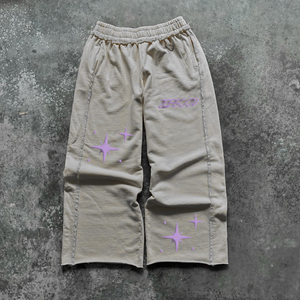 กางเกงวอร์มขายาวสำหรับผู้ชายกางเกงลำลองมีเชือกรูดกลางแจ้งพิมพ์ลาย OEM ตามสั่ง - Product Image 4