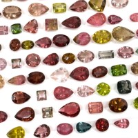 Pierres précieuses en tourmaline naturelle multicolores, rondes, ovales, carrées, en forme de poire, taille émeraude, 4x6-10x14 mm, pierres précieuses en tourmaline calibrées pour la fabrication de bijoux