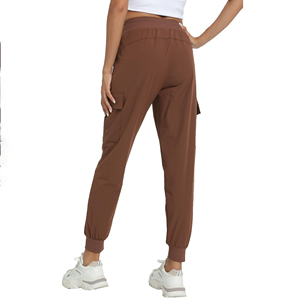 Pantalones de chándal Cargo de tamaño regular para mujer, pantalones de chándal con cintura con cordón para pantalones Cargo de calidad Vibe de otoño elegante para mujer - Product Image 3