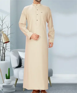 Collection Aïd 2025 – Kaftan Marocain Élégant pour Homme en Coton Respirant Fait Main de Haute Qualité, Séchage Rapide, Thobe Saoudien Jubbah Gaufré - Product Image 2