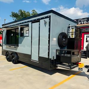 Remolque de comida de concesión de camión de café de perrito caliente resistente al óxido de acero inoxidable totalmente equipado personalizado a la venta en EE. UU. para comida rápida - Product Image 1