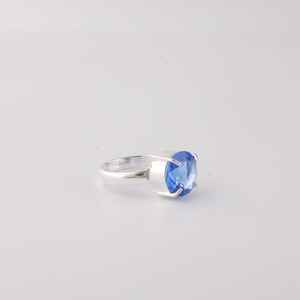 Anillo de Plata de Ley con Tanzanita de Corte Ovalado, Hecho a Mano, con Sello 925, Joyería con Piedras Preciosas, Certificado IGI, Anillo Elegante para Mujer, Regalo - Product Image 2