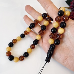 Tespih de Ámbar Báltico Multicolor, 45 Cuentas de Ámbar Natural Misbaha; Cuentas de Oración Tasbih, Lujo para la Oración Musulmana - Product Image 6