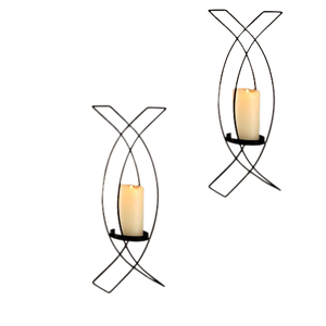 Portavelas montado en la pared de Color negro moderno, decoración elegante, decoración de iluminación, decoración del hogar, vela de Metal, soporte votivo, llegada caliente - Product Image 1