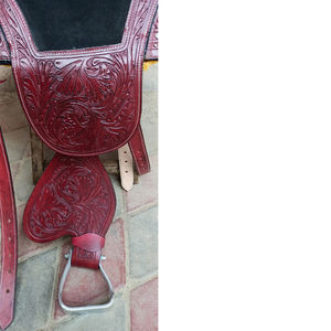 Selle de cheval sans arçon en cuir de qualité supérieure pour le Western Pleasure, le Trail et le Barrel Racing - Product Image 6