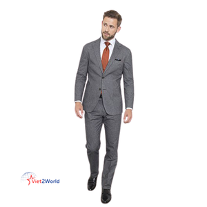 Ensemble manteau de smoking 2 pièces pour hommes d'affaires élégants et de loisirs blazer de costume coupe ajustée avec fermeture à simple boutonnage respirant - Product Image 3