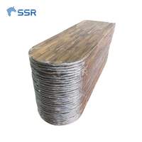 Plan de travail/comptoir de cuisine en bois d'acacia Épaisseur 26/38 MM Forme d'extrémité en D BC Grade Meilleur prix, diverses couleurs et tailles personnalisées
