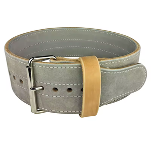 LS0803 Herringbone Patterned Embossed Cowhide Weightlifting Lever <b>Belt</b> Powerlifting <b>Belt</b> With Buckle - Product Image 1