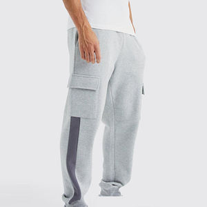 กางเกงวอร์มสำหรับผู้ชายกางเกงวิ่งผ้าคอตตอน/ผ้าฟลีซสองกระเป๋า - Product Image 3