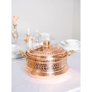 จานเสิร์ฟทองแดงราคาสมเหตุสมผล เป็นมิตรกับสิ่งแวดล้อม ผู้ส่งออกจากอินเดีย ใช้ในร้านอาหาร ปลอดภัย ดีไซน์ใหม่ - Product Image 1