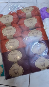 Cône doux pour bébé fabriqué en mélange de fibres fines de haute qualité Tissu pour crochet Laine Fil d'alpaga brut - Product Image 3